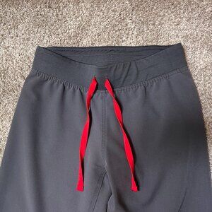 Figs Livingston Pants - Gray with Red Tie